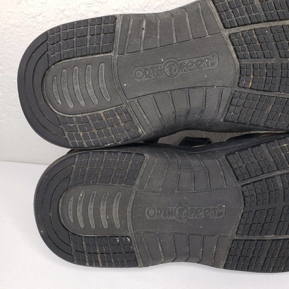 Orthofeet Black Cambria Diabetic Sandals Mens Comfort Shoes Walking - Picture 11 of 13